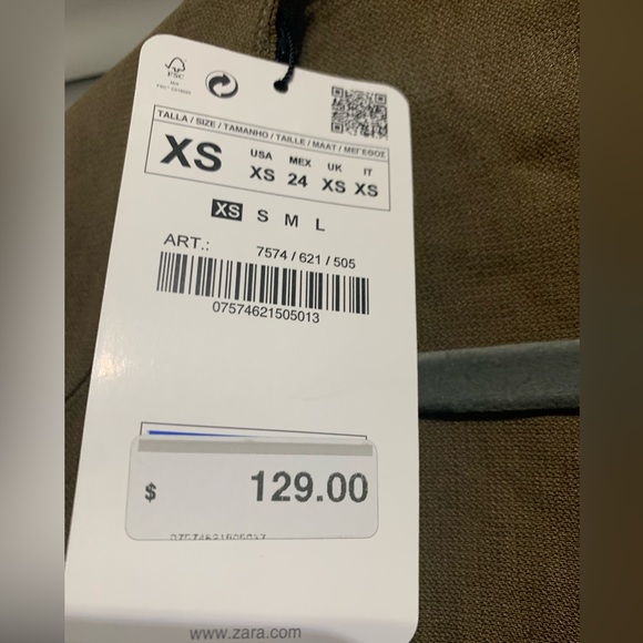 Zara Brown Wrap Jacket - Picture 6 of 6